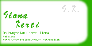 ilona kerti business card